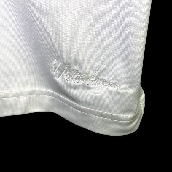 Walter Hagen Men’s Polo Golf Shirt Short Sleeve White Orange Striped Size Medium - Picture 3 of 11